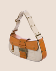CHRISTIAN D1OR BROWN & CREAM STREET CHIC COLUMBUS BAG