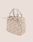 CHRISTIAN D1OR 2005 CREAM TROTTER ROMANTIQUE MINI TOTE BAG