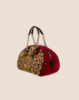 CHRISTIAN D1OR 2004 LEOPARD PRINT PONY HAIR GAMBLER BAG
