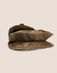 CHRISTIAN D1OR 2006 KHAKI LEATHER DOUBLE GAUCHO BAG