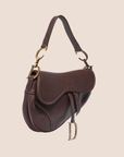 CHRISTIAN D1OR 2000 BROWN LEATHER SADDLE BAG