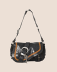 CHRISTIAN D1OR 2006 BLACK LEATHER LARGE GAUCHO BAG
