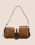 CHRISTIAN D1OR 2005 SHEARLING FLIGHT BAG
