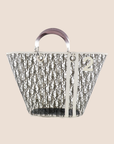CHRISTIAN D1OR BLACK TROTTER TRANSPARENT PVC TOTE BAG