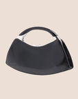 CHRISTIAN D1OR 2003 FALL BLACK LEATHER MINI BONDAGE CLUTCH