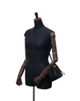 Christian D1OR CD Logo Drawstring Shoulder bag Black Vintage t4tu7b