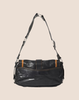 CHRISTIAN D1OR 2006 BLACK LEATHER LARGE GAUCHO BAG