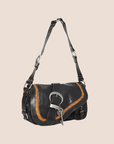 CHRISTIAN D1OR 2006 BLACK LEATHER LARGE GAUCHO BAG