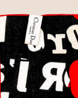 CHRISTIAN D1OR "J'ADORE D1OR" PRINTED COTTON SCARF