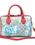 (WMNS) GCCI Blooms Logo Printing Boston handbag Small Blue / Red Classic 546314-KU2IG-8492