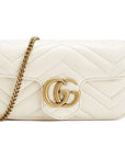 (WMNS) GCCI Silver GG Marmont Leather Tote Bag 'White' 476433-DSVRT-9022