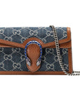 (WMNS) GCCI Dionysus Logo Denim Messenger Bag Gray Blue / Brown Retro 476432-2KQFN-4483