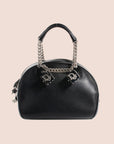 CHRISTIAN D1OR 2004 BLACK LEATHER GAMBLER DICE BOWLER BAG