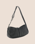 CHRISTIAN D1OR BLACK LEATHER D RING SHOULDER BAG