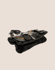 CHRISTIAN D1OR BLACK LEATHER GAUCHO SADDLE HANDBAG