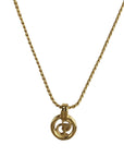 Christian D1OR CD Logo Necklace Gold Vintage 36uf24