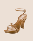 CHRISTIAN D1OR BROWN LEATHER BRAIDED SANDALS
