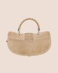 CHRISTIAN D1OR BEIGE SUEDE ADMIT IT CORSET HANDBAG