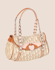 CHRISTIAN D1OR 2007 PINK & BEIGE ROMANTIQUE SHOULDER BAG