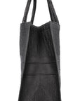 CHRISTIAN D1OR Book Tote Large Leather Black