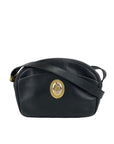 Christian D1OR CD Logo Embossed Shoulder bag Black Vintage 4hjctr