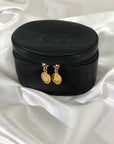 Christian D1OR CD Logo Leather Vanity Pouch Black Vintage x5rawm