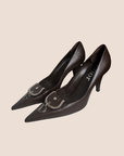CHRISTIAN D1OR BROWN C&D CHARM PUMPS