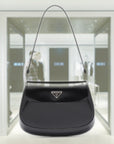PRD Cleo brushed leather shoulder bag with flap