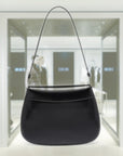 PRD Cleo brushed leather shoulder bag with flap