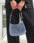 PRD Cleo satin bag with crystals