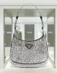 PRD Cleo satin bag with crystals