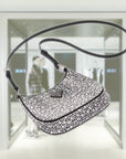 PRD Cleo satin bag with crystals
