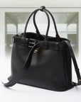 PRD Buckle large leather handbag with belt