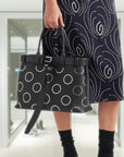 PRD Buckle large leather bag with appliqués