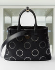 PRD Buckle medium leather bag with appliqués