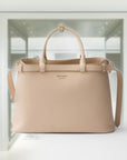 PRD Buckle medium leather handbag with double belt
