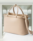 PRD Buckle medium leather handbag with double belt