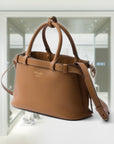 PRD Buckle small leather handbag with double belt