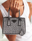 PRD Galleria satin mini-bag with crystals