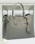 Medium Saffiano Leather Double PRD Bag