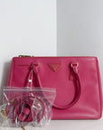 PRD Galleria Hot Pink Textured Calfskin Handbag Crossbody