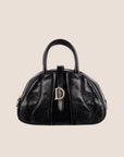 CHRISTIAN D1OR BLACK RAINDROP MINI DOUBLE SADDLE BAG