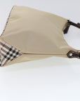 BBERRY Blue Label Shoulder Bag Nylon Beige Auth ti1219