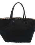 BBERRY Blue Label Tote Bag Nylon Beige Auth ti1539