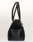 BBERRY Blue Label Hand Bag Wool Black Auth ti1622