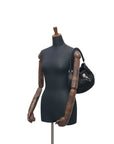 Christian D1OR Cannage Logo Charm Shoulder bag Hobobag Black Vintage j5gaea