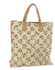 BBERRY Blue Label Tote Bag Canvas Beige Auth yb423