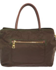PRD Hand Bag Nylon 2way Brown Auth yk11190
