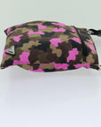 PRD Camouflage Shoulder Bag Nylon Pink VA0886 Auth yk11624