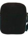 BBERRY Blue Label Shoulder Bag Canvas Black Auth yk11709